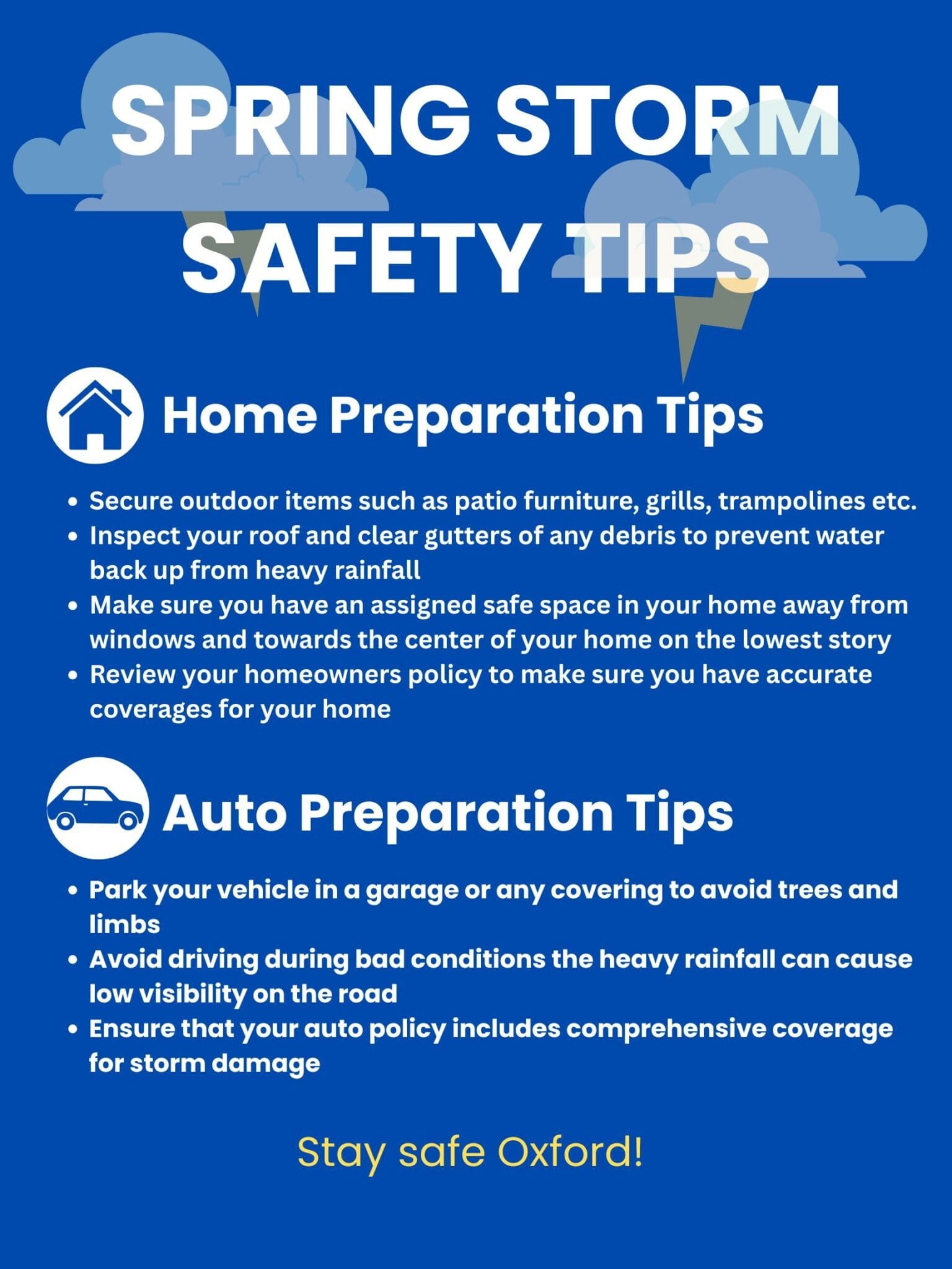 Spring Storm Season Tips Preparing for Spring Storms: Insurance Tips and Safety Measures ...